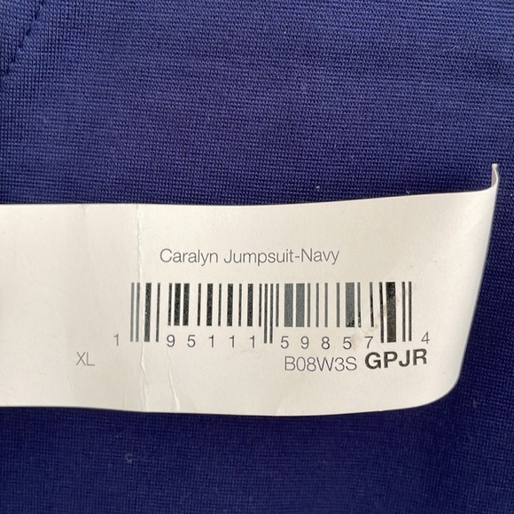 CARALYN MIRAND Women's The Drop Sleeveless Wrap Jumpsuit Size XL in Navy - Picture 6 of 9